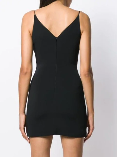 David Koma Butterfly-motif Stretch-crepe Mini Dress In Black