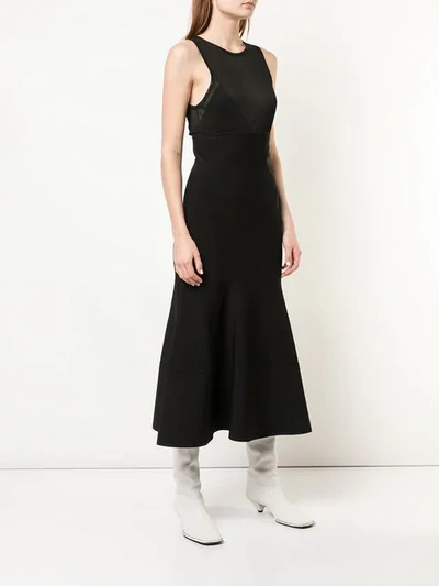 Shop Proenza Schouler Matte Turtleneck Sleeveless Knit Dress In Black