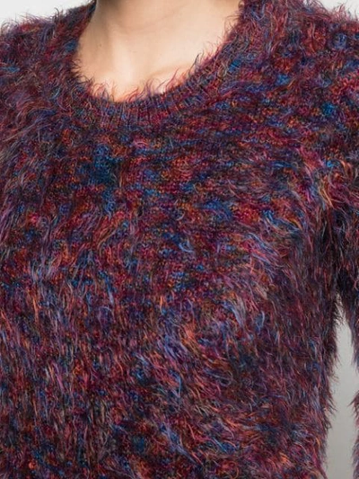 Shop Sies Marjan Ange Furry Sweater In Purple