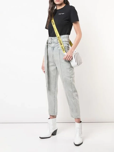 Haculla Cropped High Waisted Jeans In Blue