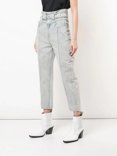 Haculla Cropped High Waisted Jeans In Blue