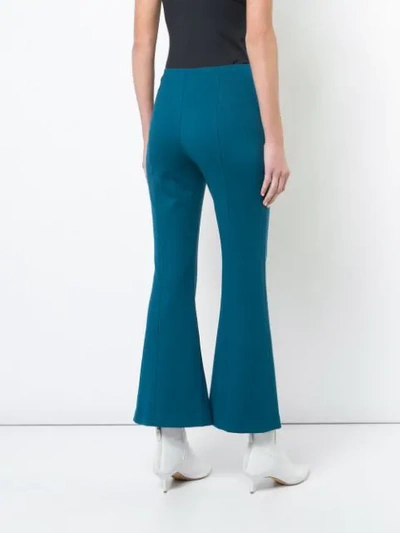 Shop Rosetta Getty Flared Cropped Trousers  In Blue