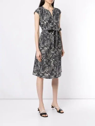 Shop Ballsey Printed Midi Dress - Grey In Gray