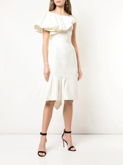 Shop Dice Kayek Off-the-shoulder Dress In White