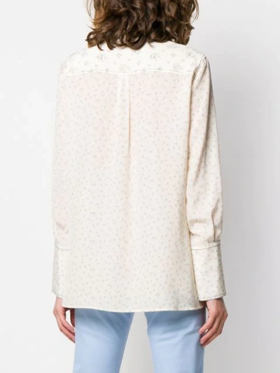 Shop Joseph Floral Print Shirt In Neutrals