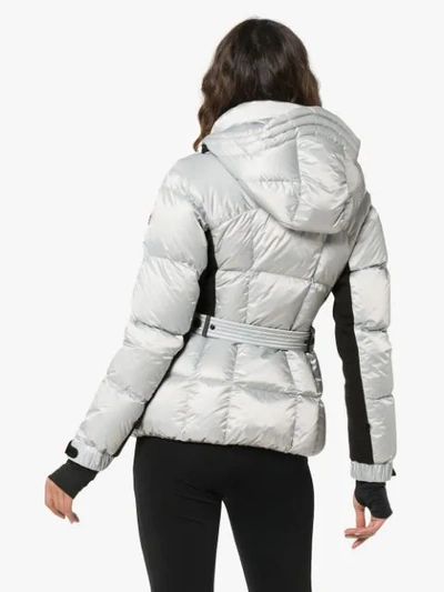 Shop Moncler Antabia 6 Feather Down Padded Jacket In Blue