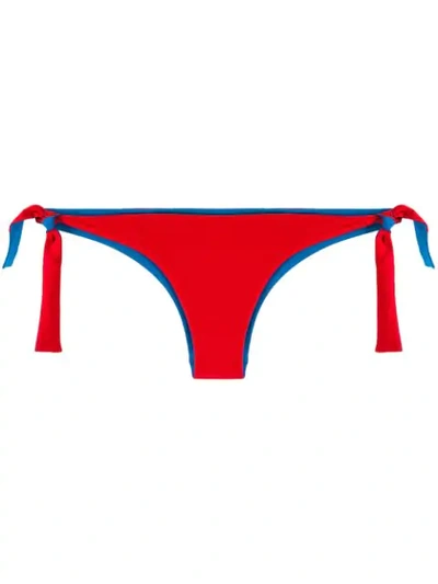 Shop La Perla Double Vision Bikini Bottoms In W290 Red Blue