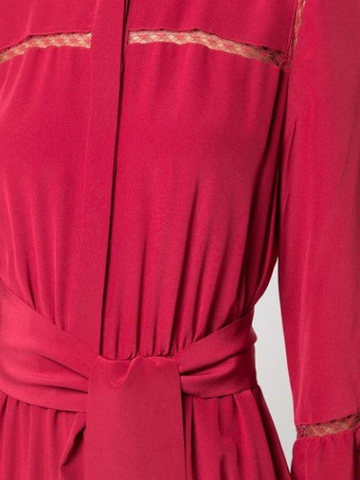 Shop Vanessa Seward Belted Shirt Dress In Red
