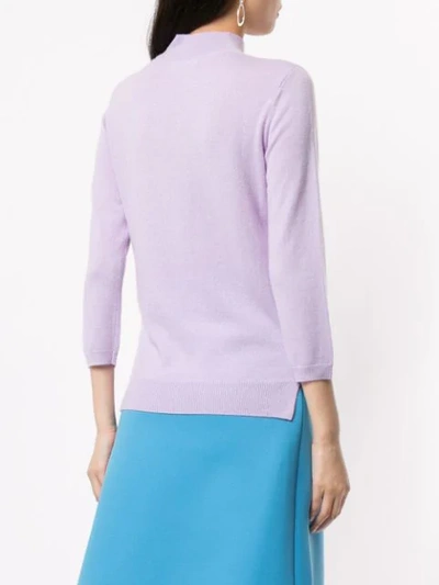 Shop Anteprima Pullover Mit Rollkragen - Lila In Purple