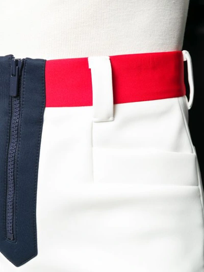 Shop Miu Miu Techno Fabric Shorts In White