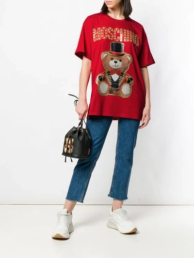 Shop Moschino Circus Bear T In Red