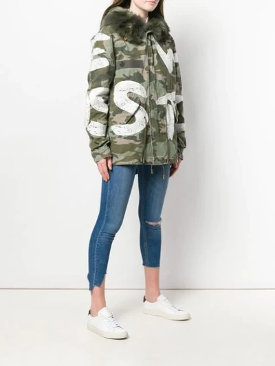 Shop Mr & Mrs Italy Camouflage Print Jacket In Green