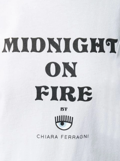 Shop Chiara Ferragni Midnight On Fire T In White