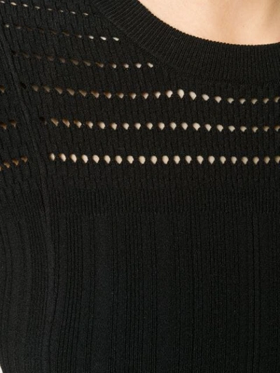 Shop Kenzo Shortsleeved Knit Dress In Black