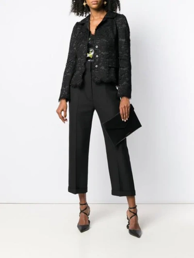 Shop Dolce & Gabbana Floral Print Camisole Vest In Black
