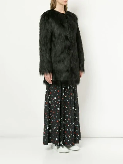 Shop Unreal Fur Wanderlust Faux Fur Coat In Black