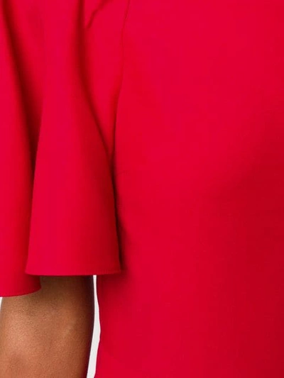 Shop Valentino Bardot Skater Dress In Red