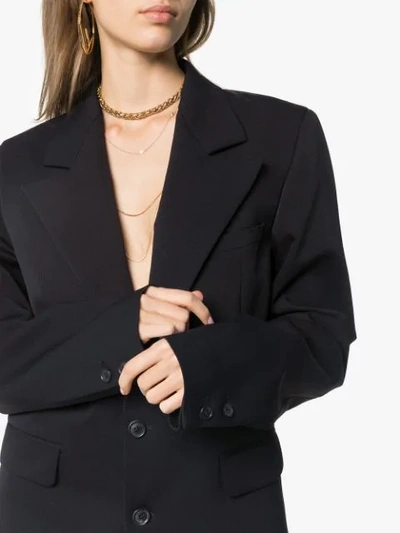 Shop Y/project Single-breasted Wool Blazer In Black