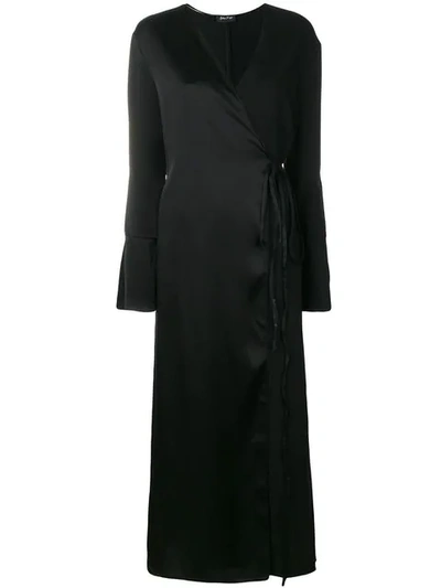 Shop Andrea Ya'aqov Midi Shift Dress In Black