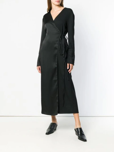 Shop Andrea Ya'aqov Midi Shift Dress In Black