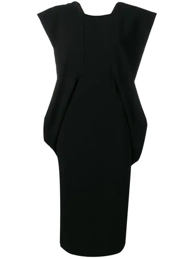 Shop Chalayan Structured Shoulder Dress In Black