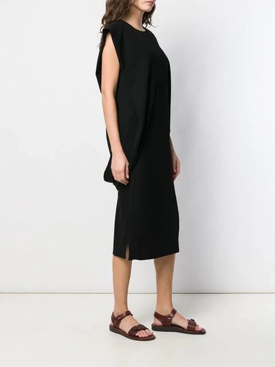 Shop Chalayan Structured Shoulder Dress In Black