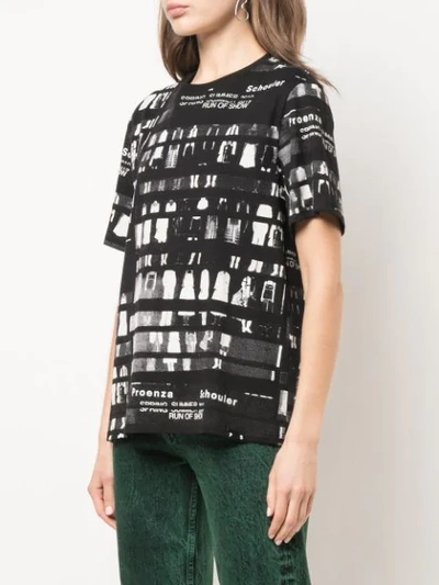 Shop Proenza Schouler Pswl Run Of Show Short Sleeve T-shirt In Black