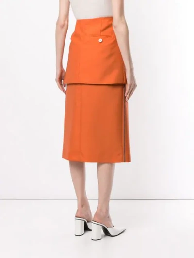 Shop Irene Pencil Skirt In Orange
