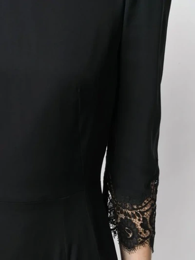 Shop Dolce & Gabbana Lace-trimmed Dress - Black