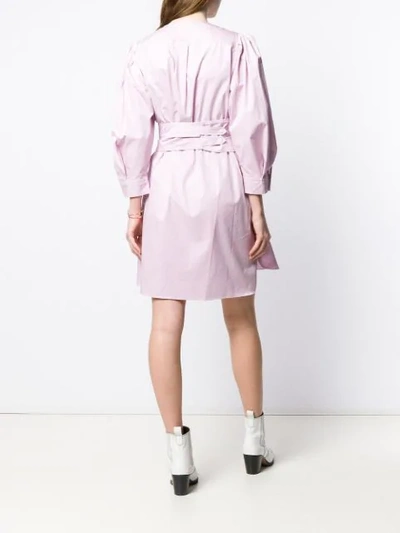 Shop Isabel Marant Poplin Shirt Dress In Light Pink