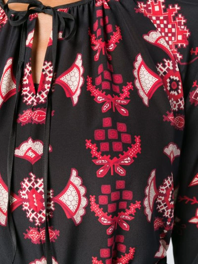Shop Red Valentino Printed Blouse In Black