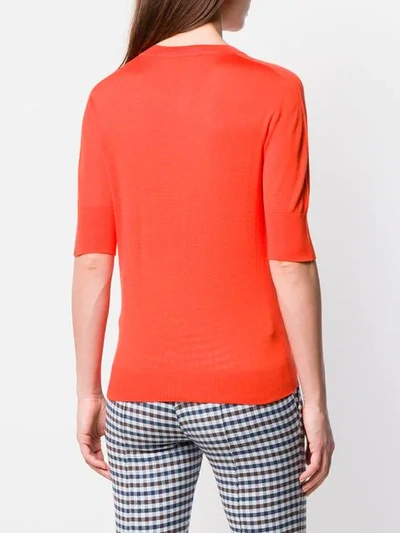 Shop Jil Sander Shortsleeved Knit Jumper In Orange