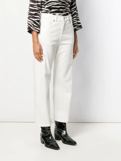 Shop P.a.r.o.s.h High Wasted Ankle Length Trousers In White