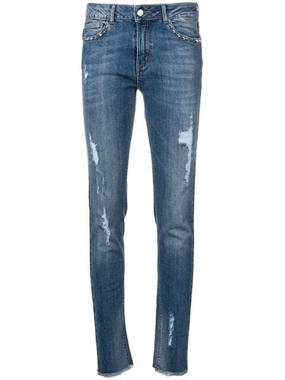 Shop Zadig & Voltaire Distressed Skinny Jeans In Blue