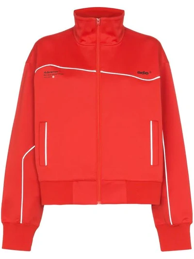 Shop Ader Error Contrast Piping Track Jacket In Red