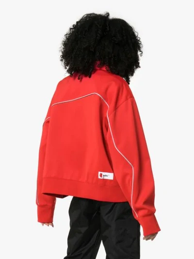 ADER ERROR CONTRAST PIPING TRACK JACKET - 红色