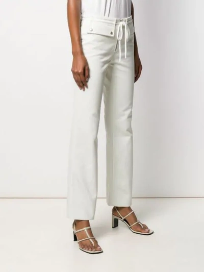 Shop Courrèges Cropped Trousers In Neutrals