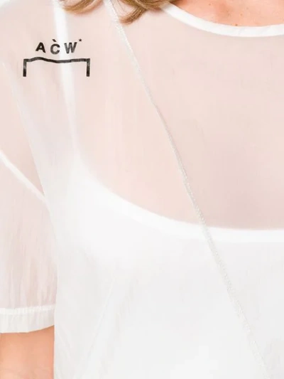 Shop A-cold-wall* Semi-transparentes T-shirtkleid - Weiss In White
