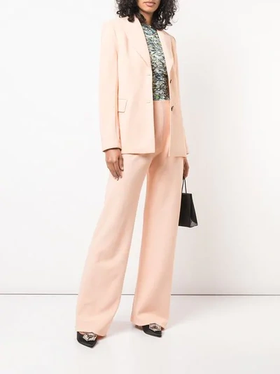 Shop Rosetta Getty Classic Straight-leg Trousers In Pink