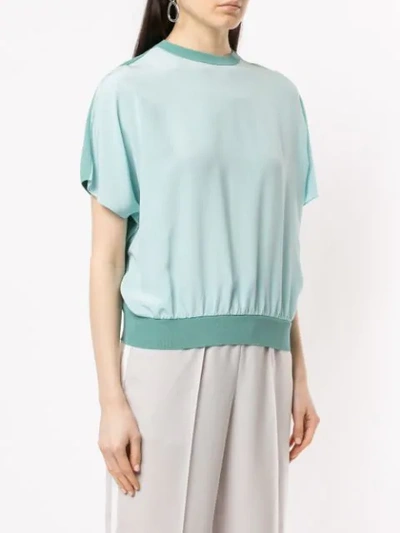 Shop Anteprima Mix Knit Top - Green