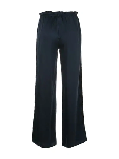 Shop Icons Camelia Lace Stripe Trousers In Blue