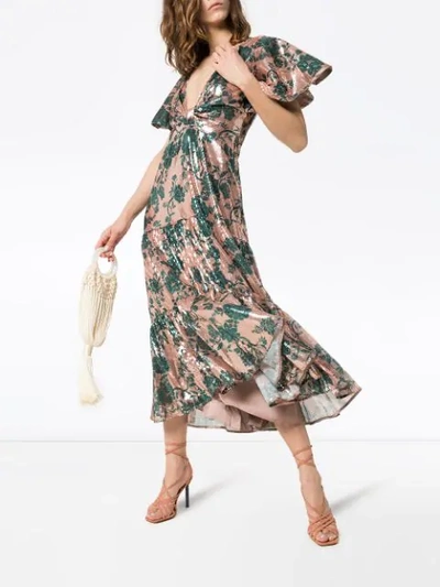 Shop Johanna Ortiz Modern Muse Sequin-embellished Dress In Multicoloured