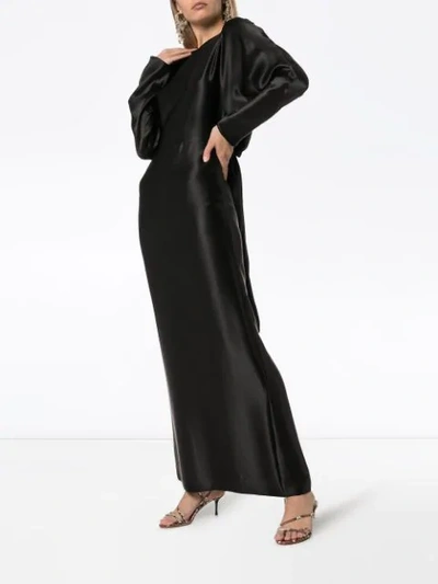 Shop Deitas Demeter Silk Maxi Dress In Black