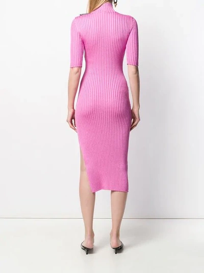 Shop Balenciaga Fitted Dress In Pink