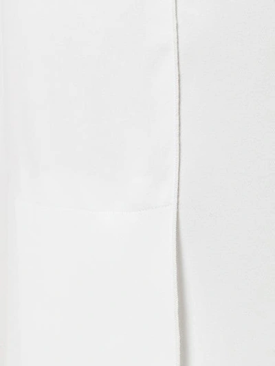 Poiret Asymmetric Midi Skirt In White