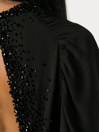Shop Prada Crystal-embellished Mini Dress In F0002 Nero
