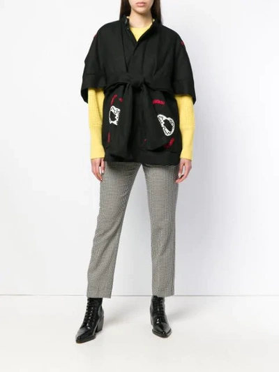 Shop Henrik Vibskov Kombucha Embroidery Coat In Black