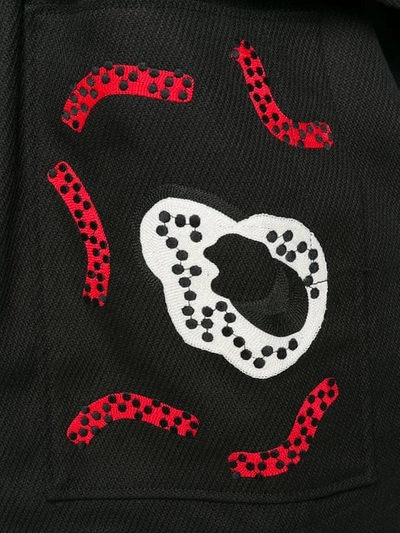 Shop Henrik Vibskov Kombucha Embroidery Coat In Black
