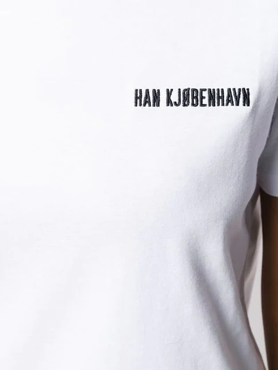 Shop Han Kjobenhavn Casual Logo T-shirt In White