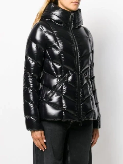 Moncler Fulig Chevron Puffer Jacket In Black | ModeSens